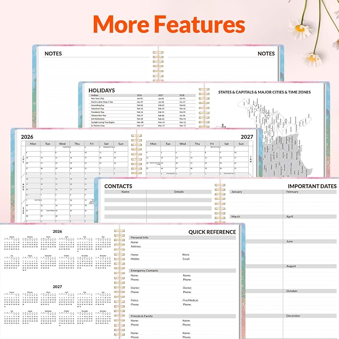 SUNEE Academic Planner 2026-2027 – Weekly & Monthly Planner, July 2026 to June - Image 4