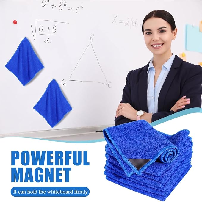 Nuenen 24 Packs Magnetic Cleaning Cloth Microfiber Dry Erase Eraser Magnetic - Image 3