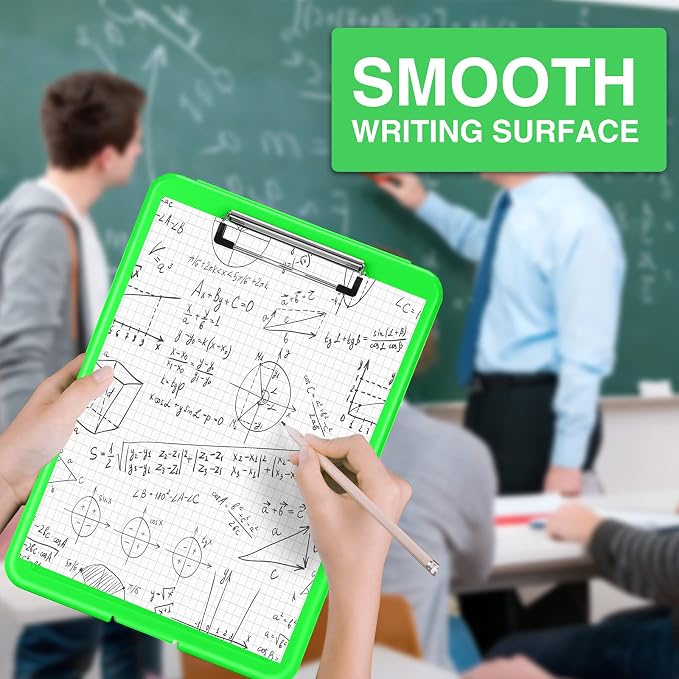 Sooez Clipboard with Storage, Plastic Storage Clipboards with Low Profile Clip - Image 6
