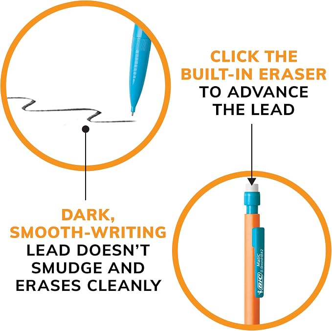 BIC Xtra Strong Mechanical Pencil, Thick 0.9 mm Point and Clean-Erasing Lead - Image 5