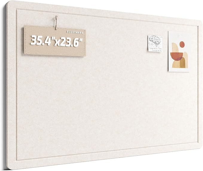 Fluxynara Bulletin Board, 35.4" x 23.6" Cork Board Alternative by FLUXYNARA