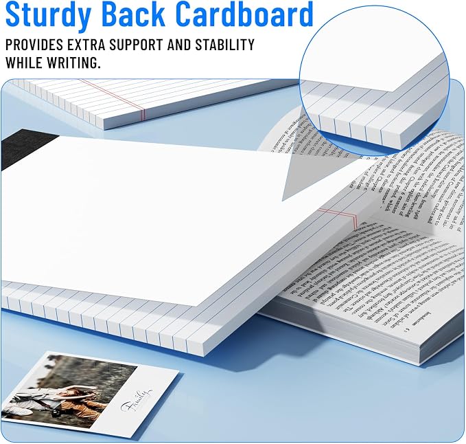 12pcs Legal Pads 8.5 x 11, Notepads 8.5 x 11 College Ruled Notebook, Writing - Image 5