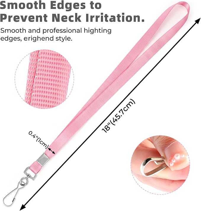 LOCONHA 100 Pack Pink lanyards Lanyards - Image 2