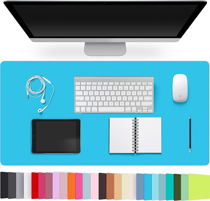 Leather Desk Pad Protector, Non-Slip Desk Pad, on-Slip PU Leather Large Mouse by CADONO