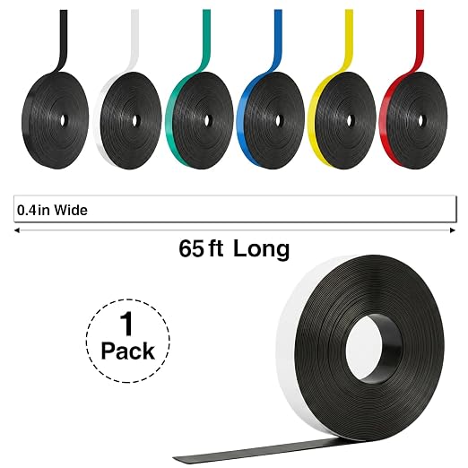 CHUNNIAO 0.4" x 65' White Fine Magnetic Tape - Image 2