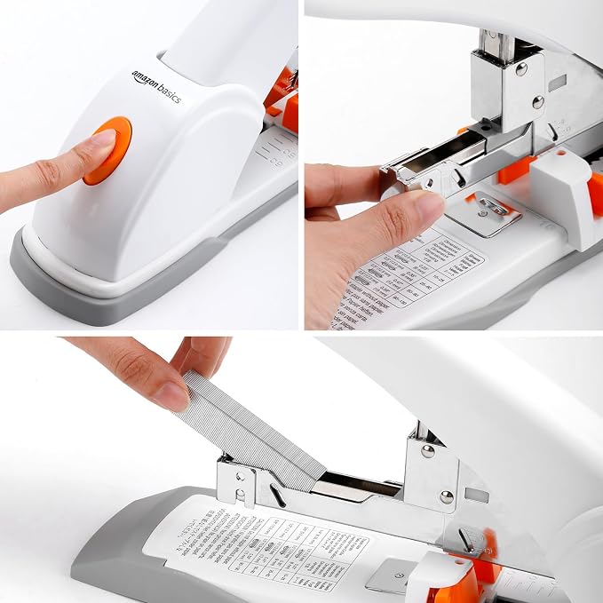 Amazon Basics Heavy-Duty Desktop Stapler, 130 Sheets High Capacity, Sturdy - Image 2