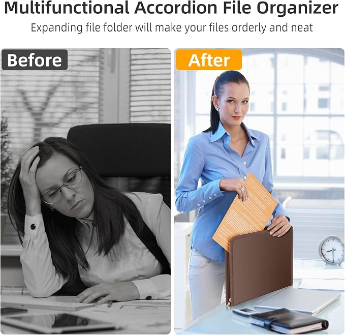 Fireproof Accordion File Organizer, Portable Expanding File Folder - Image 6