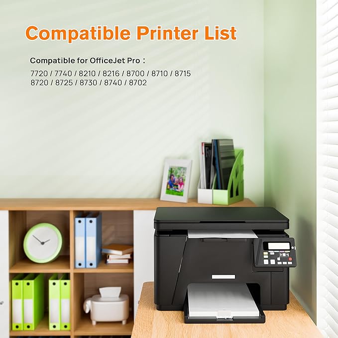 952XL Ink Cartridges Combo Pack (4-Pack) | Works with OfficeJet 8702 8710 Pro 7740, 8210, 8700 Series Replacement for HP 952XL Ink Cartridges Combo Pack HP952 952 XL Black Cyan Magenta Yellow| N9K28AN-DeskLoop Office