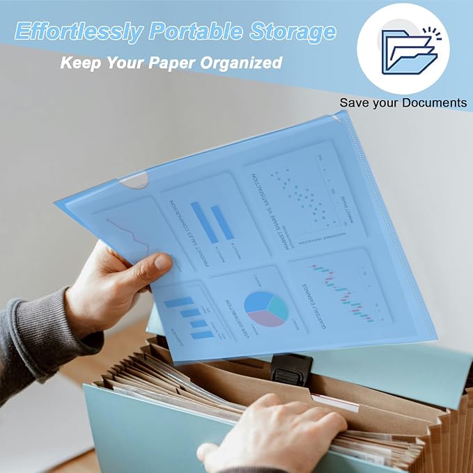 36Pack Clear Plastic File Folders Sleeves - Image 4