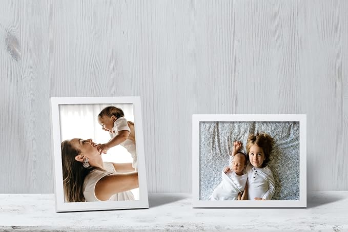 ELSKER&HOME 8x10 Picture Frame White Set of 6 Glass | Multi Photo Frames Collage - Image 2