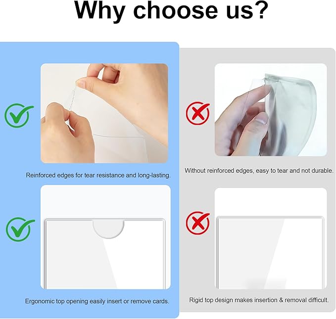 52PCS Clear Index Card Pockets Self-Adhesive 3"X5" Top Open Label Holder - Image 5