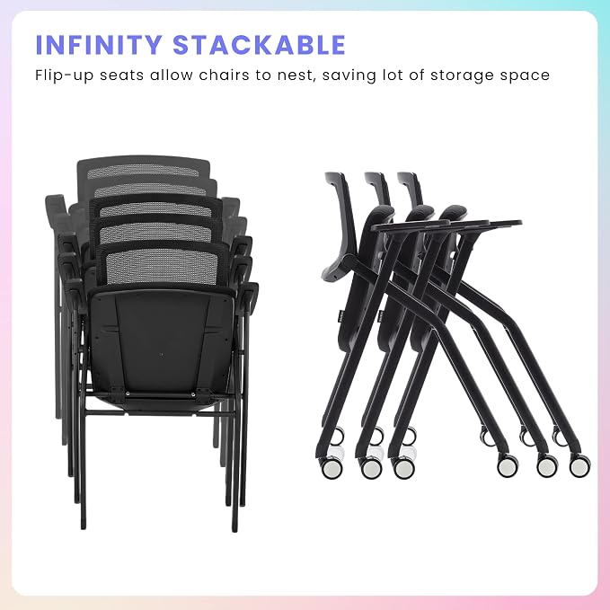 6 Pack Stackable Conference Room Chairs - Image 6