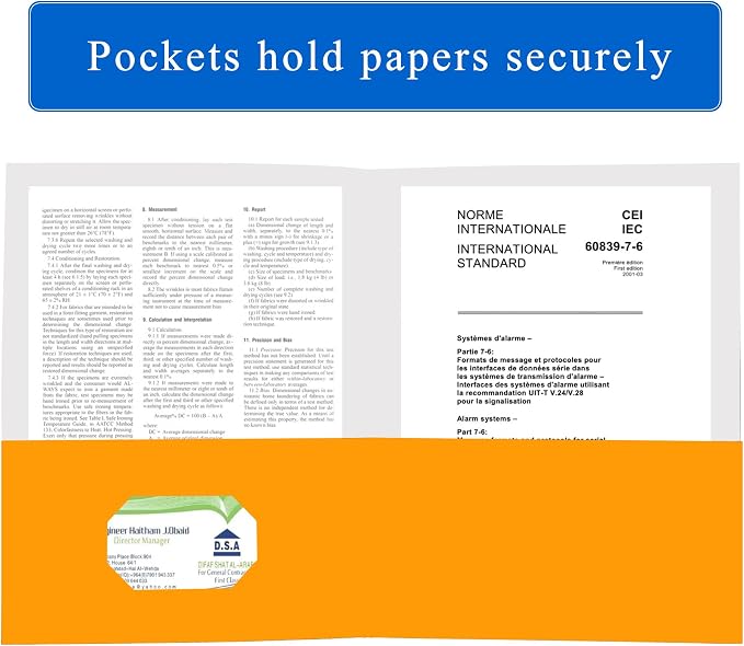 Zzrywuty 50 Packs Two Pocket File Folders - Image 3