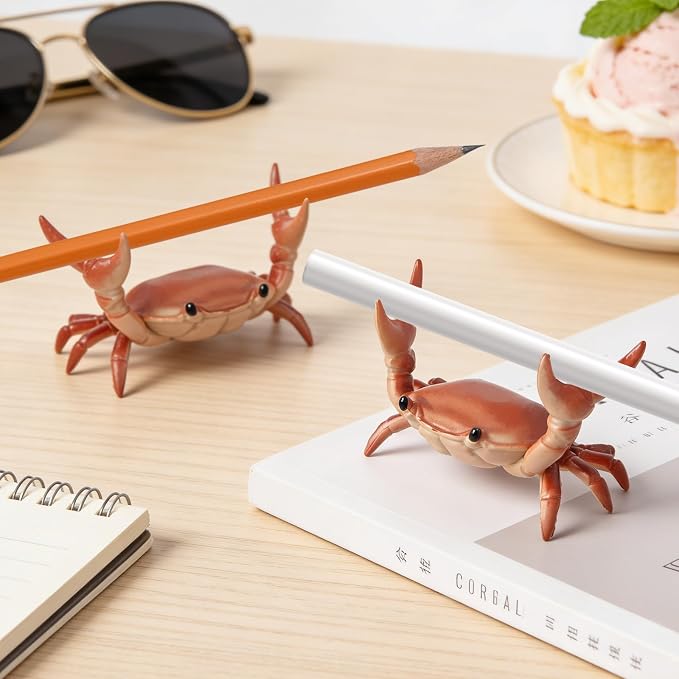 4 Pack Desk Crab Pen Holder, Creative Weightlifting Crab Pencil Stand Holder - Image 7
