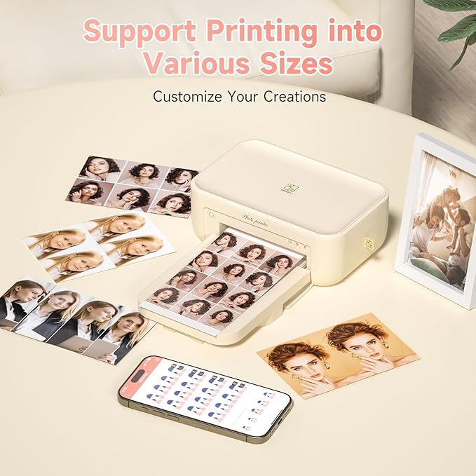 HPRT CP4100 4x6 Instant Photo Printer -Portable Phone Picture Printer + 20 Sheets, Mobile, Wi-Fi, Premium Dye Sublimation (300 DPI) for Pro-Quality Home Prints - Creative Editing App-DeskLoop Office