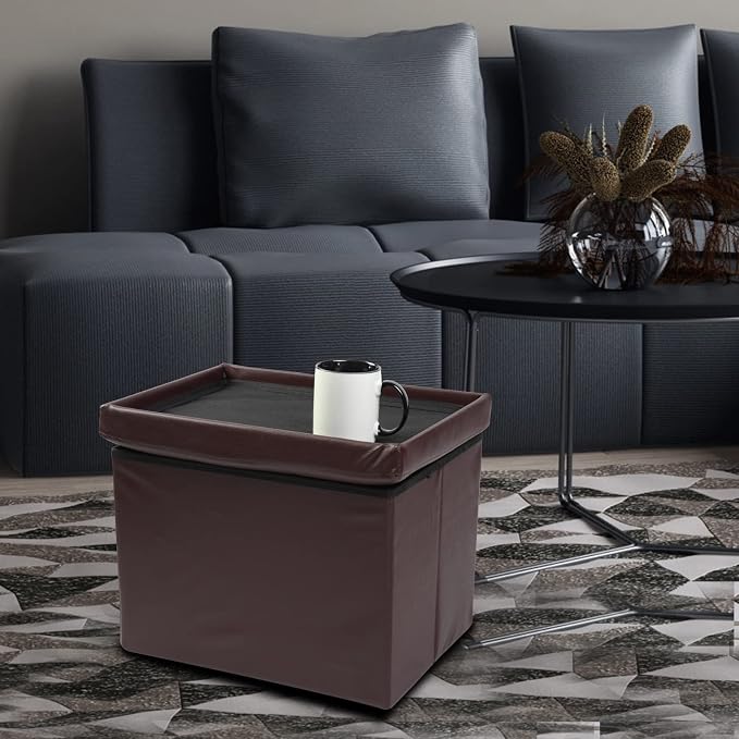 ALASDO Storage Ottoman Footrest Stool Small Ottoman - Image 7