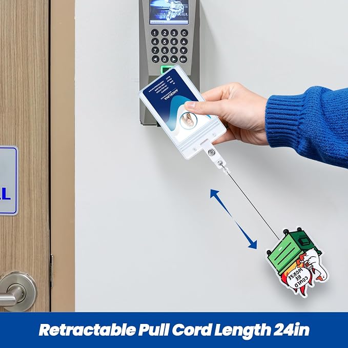 Could Be Worse Funny Goose Dumpster Fire Nurse Badge Reel, Cute Retractable ID - Image 6