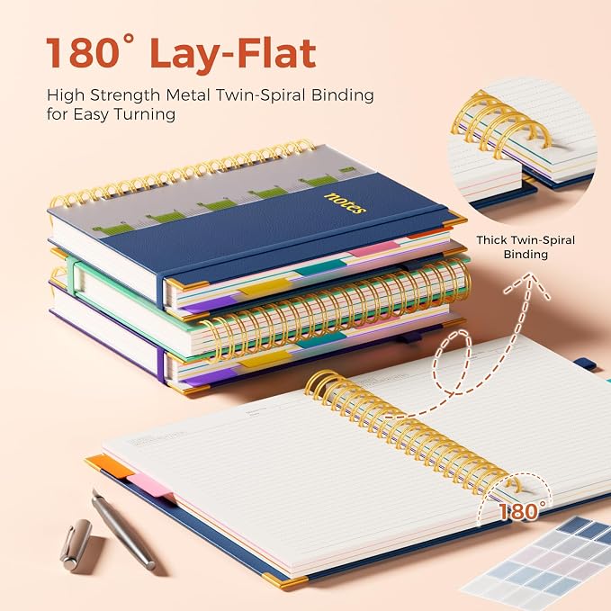 XYark A4 Hardcover Spiral Notebook, 8.5"x11" College Ruled Notebooks - Image 3