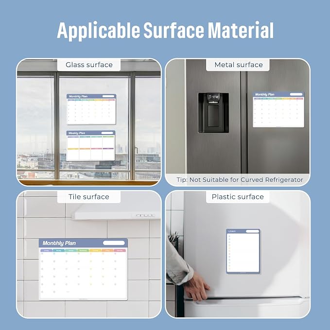 loukin Dry Erase Checklists 4 Pack, Electrostatic Clings to Any Shiny Surface - Image 5