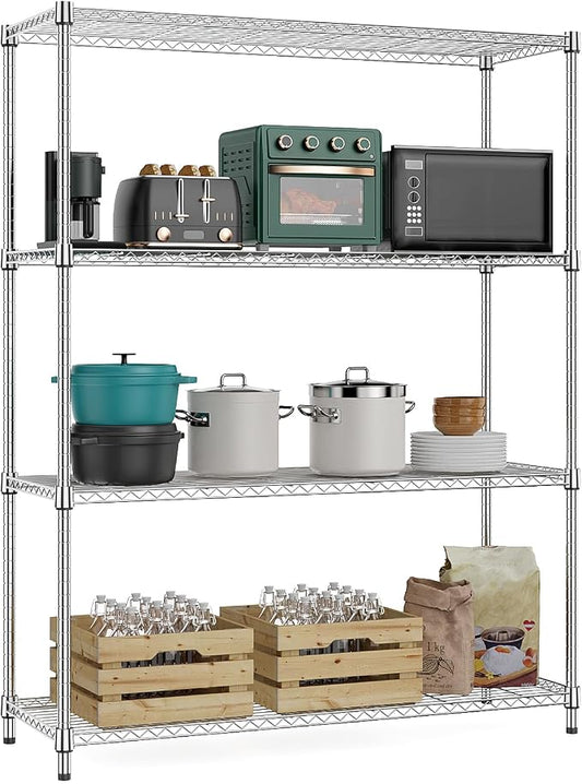 M MZG 5-Shelf Storage Shelves, Wire Shelving Heavy Duty Metal Storage Shelving by MEIGAOPLASTICANDMETALHKCOLIMITED