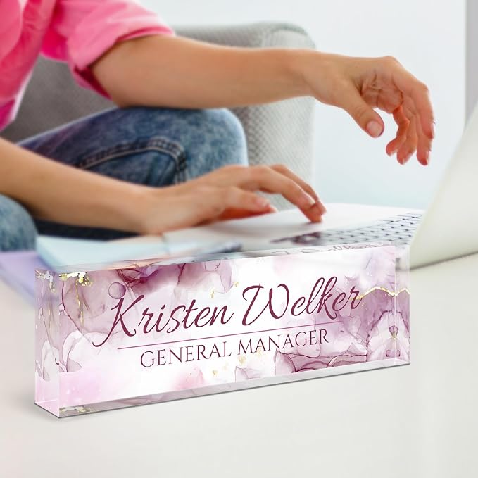 Name Plate for Desk, Desk Name Plate Personalized, Office Decor for Women Men - Image 6
