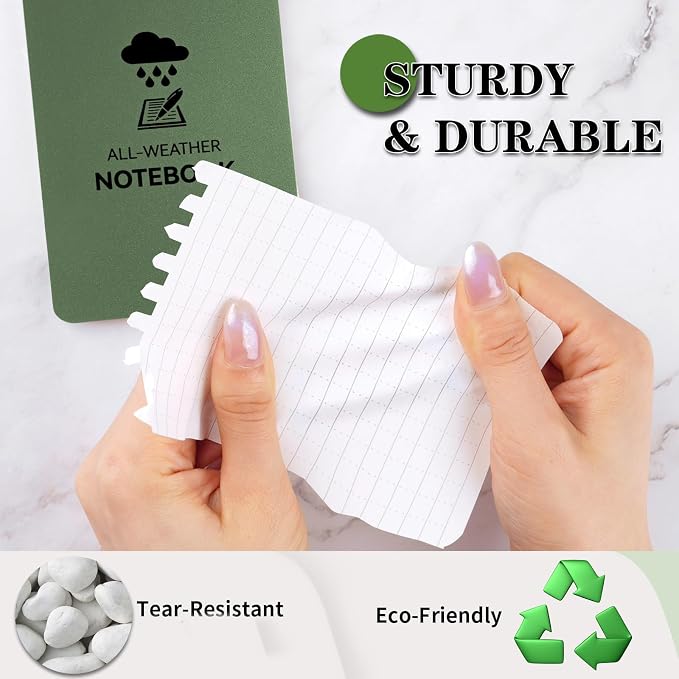 COIDEA Waterproof Notebook, 4 Pack Top-Spiral Pocket Notepad, Police Pocket - Image 5