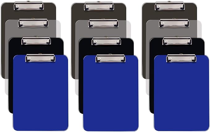 Better Office Products Assorted Colors Plastic Clipboards, 12 Pack, 12.5 x 9 - Image 2