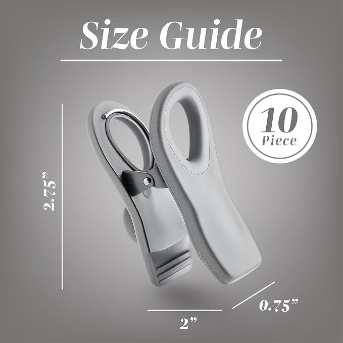 COOK WITH COLOR Bag Clips with Magnet- Food, Bag Clips - Image 3