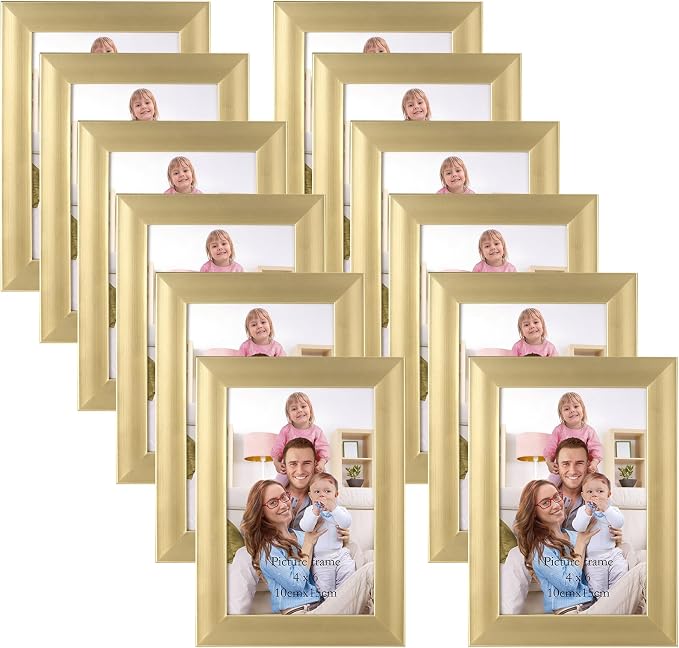 Giftgarden 4x6 Picture Frame Gold Set of 12 by Giftgarden