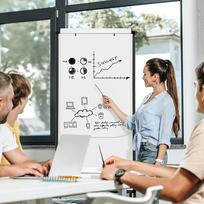 MAKELLO Rolling Whiteboard on Wheels 48x24 in, Double Sided Mobile White Board - Image 6