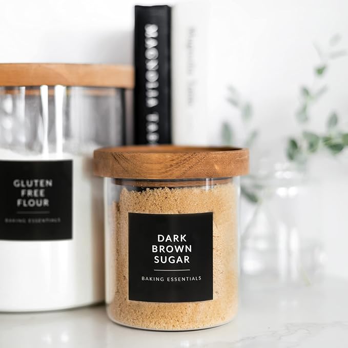SAVVY & SORTED Black Labels for Containers, 180 Kitchen Labels for Food Storage - Image 7