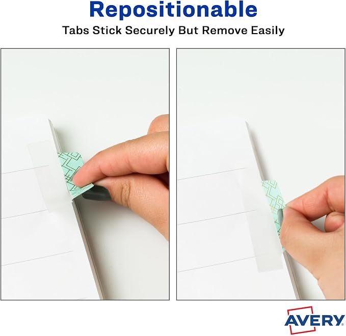 Avery Margin Ultra Tabs, 2.5" x 1", 24 Repositionable Page Tabs - Image 3