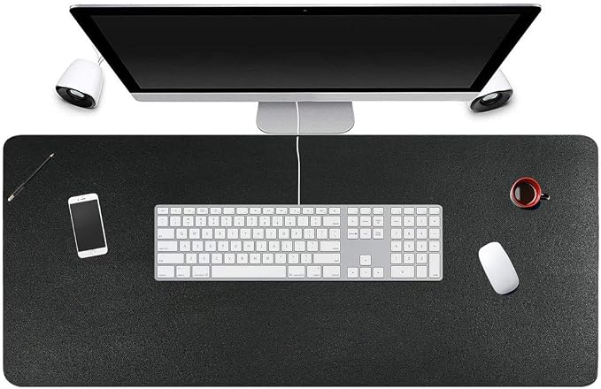 Desk Pad for Office Home 31" x 13", PU Leather Waterproof Large Desk Writing by Piboshi