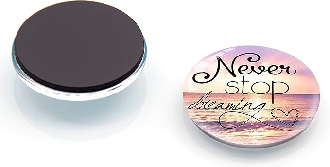 12Pcs Glass Refrigerator Magnet Fridge Sticker,Motivationa Fridge Magnets Decoration for Crafts,Strong Fridge Magnets for Kitchen, School,Office Whiteboard, Cabinet and Dishwasher-DeskLoop Office