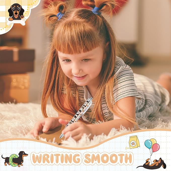 Ireer 8 Pcs Ballpoint Pens for Women 1.00 mm Cute Black Ink Fancy Pens Fine - Image 6