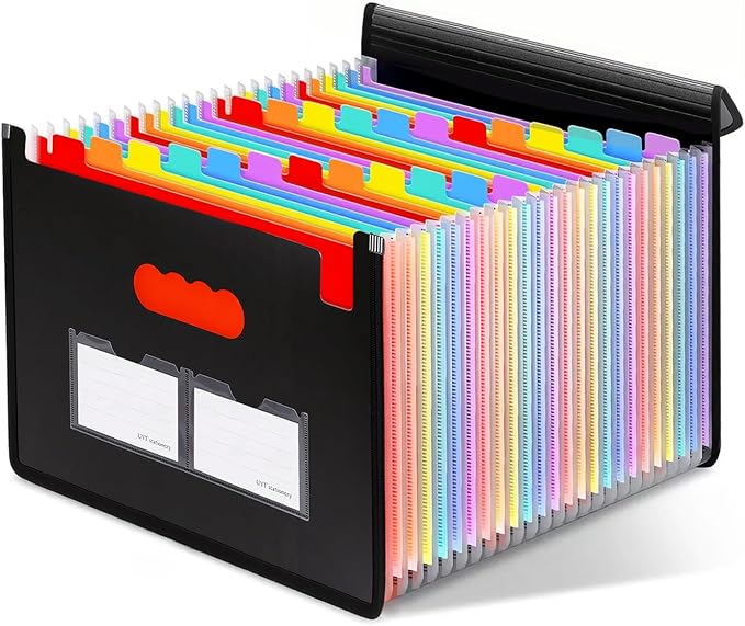 24 Pocket Expanding File Organizer, Accordion Document Folder by Unknown