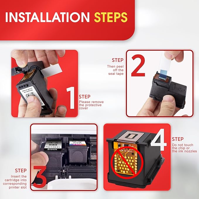 245XL 246XL Combo Pack Compatible for Canon Ink 245 and 246 PG-245 CL-246 Works with Canon MX490 MX492 MG2522 MG3029 TR4520 TR4522 TR4500 TS3122 (1Black, 1Color) 2Pack-DeskLoop Office