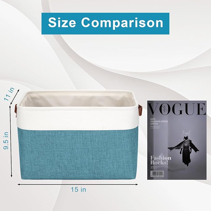 Bagnizer Storage Bins Large Fabric Storage Baskets - Image 3