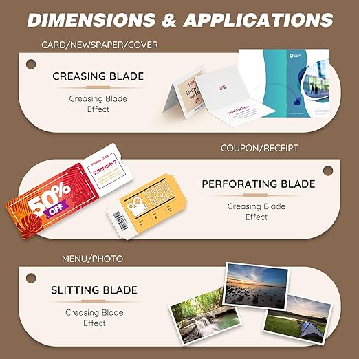 Mxmoonant Electric Creasing Machine with Adjustable Speed 0-100r/min, Paper Creaser Perforator Cutter Folder for Cards Invitations Tickets 110V-DeskLoop Office