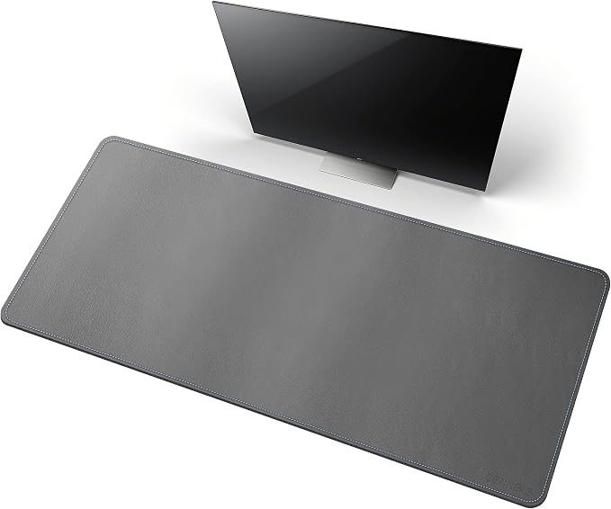 CENNBIE Desk Mat Pad Blotter Protector 47.2" x 19.6", PU Leather Desk Mat by CENNBIE