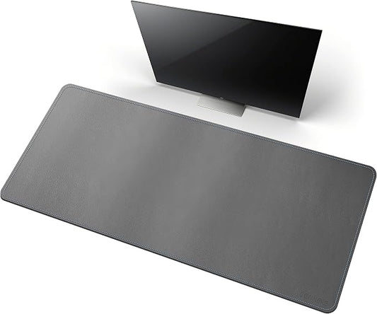 CENNBIE Desk Mat Pad Blotter Protector 47.2" x 19.6", PU Leather Desk Mat by CENNBIE