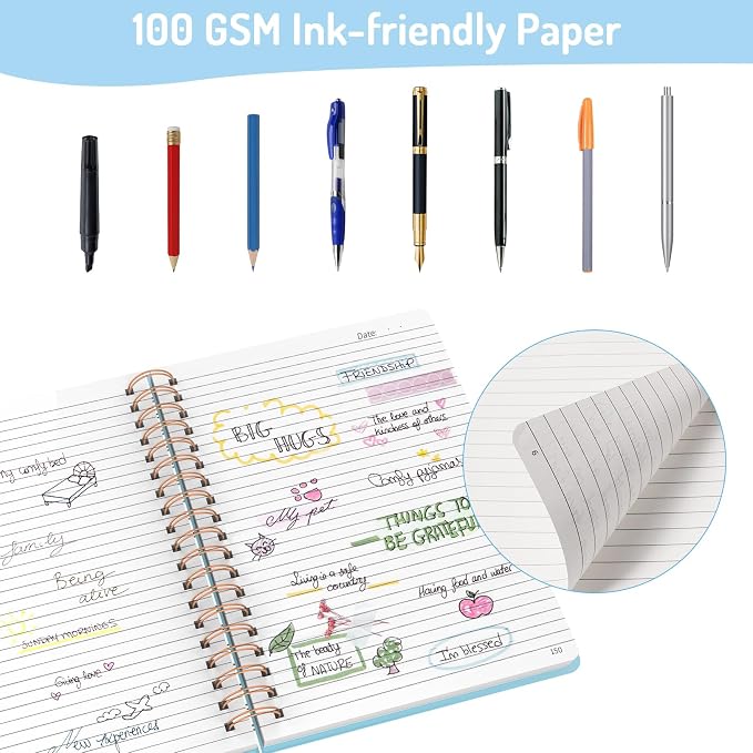 Forvencer Lined Spiral Journal Notebook - Image 4