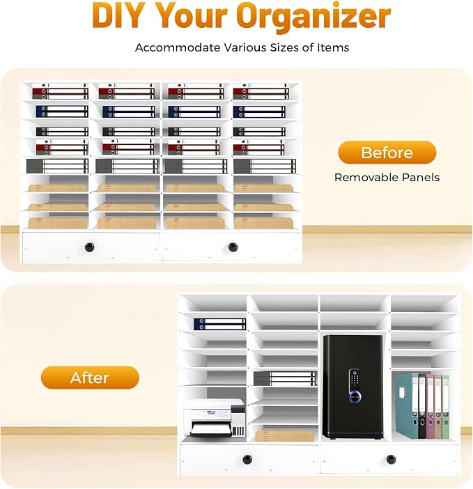SHIECAMASIC Literature Organizer, 32 Compartments Office Mailbox - Image 2