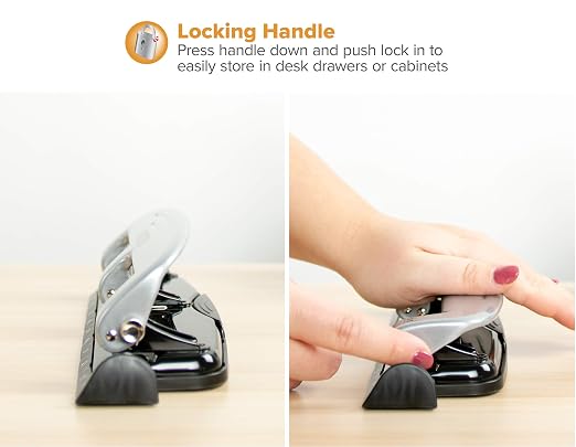 Bostitch Office inPRESS 12 Reduced Effort Three-Hole Punch - Image 4