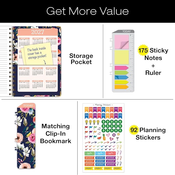 HARDCOVER Academic Year 2026-2027 Planner: 14 Months 5.5"x 8" Daily Weekly - Image 4