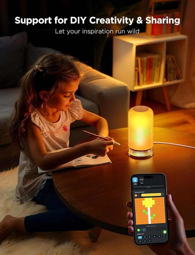 Govee RGBIC Smart Table Lamp 2, Touch Bedside Small Table Lamp Compatible - Image 6