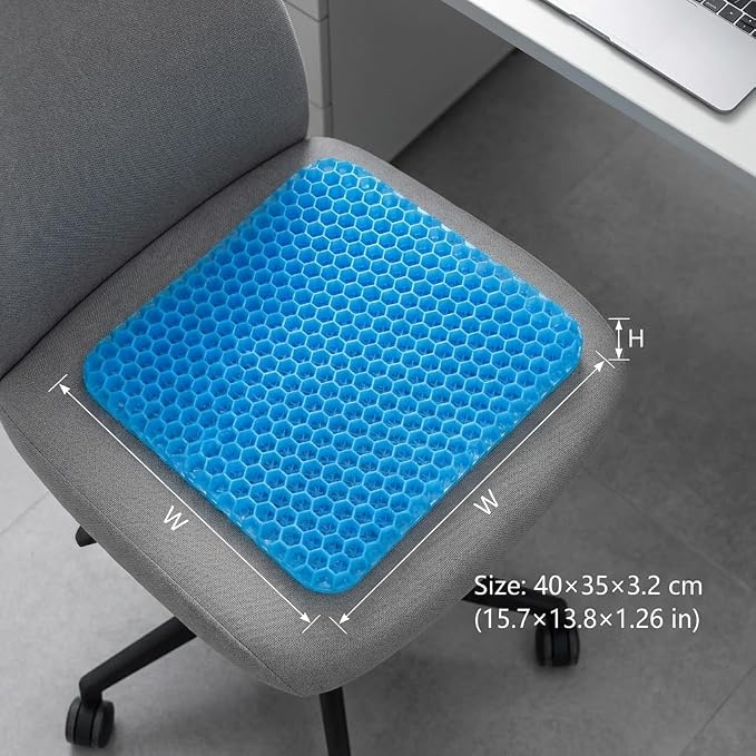 QWORK Gel Seat Cushion, Gel Cushion, Cool & Breathable & Non-Slip - Image 2
