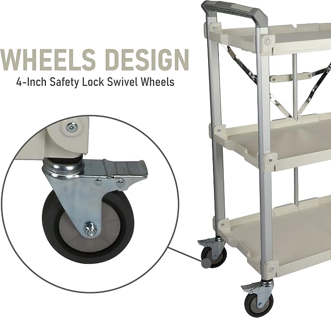 Olympia Tools 89-355 Pack N Roll Collapsible Service Cart, 300LB Capacity - Image 6