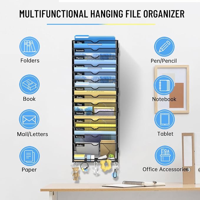 SUPEASY 15 Tier Wall File Organizer - Image 6