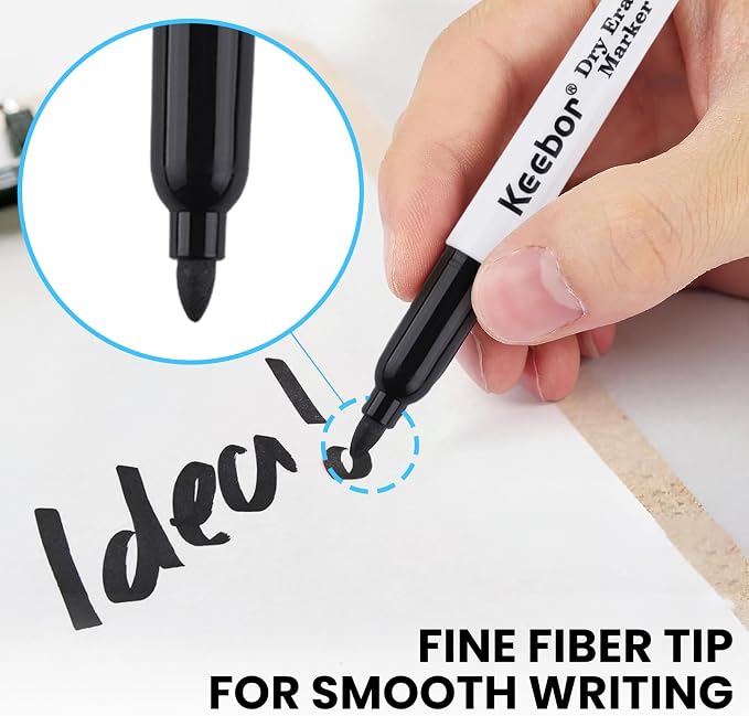 Keebor Fine Tip Dry Erase Markers - Image 4